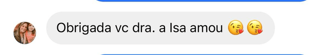 Depoimento - obrigada dra, a Isa amou
